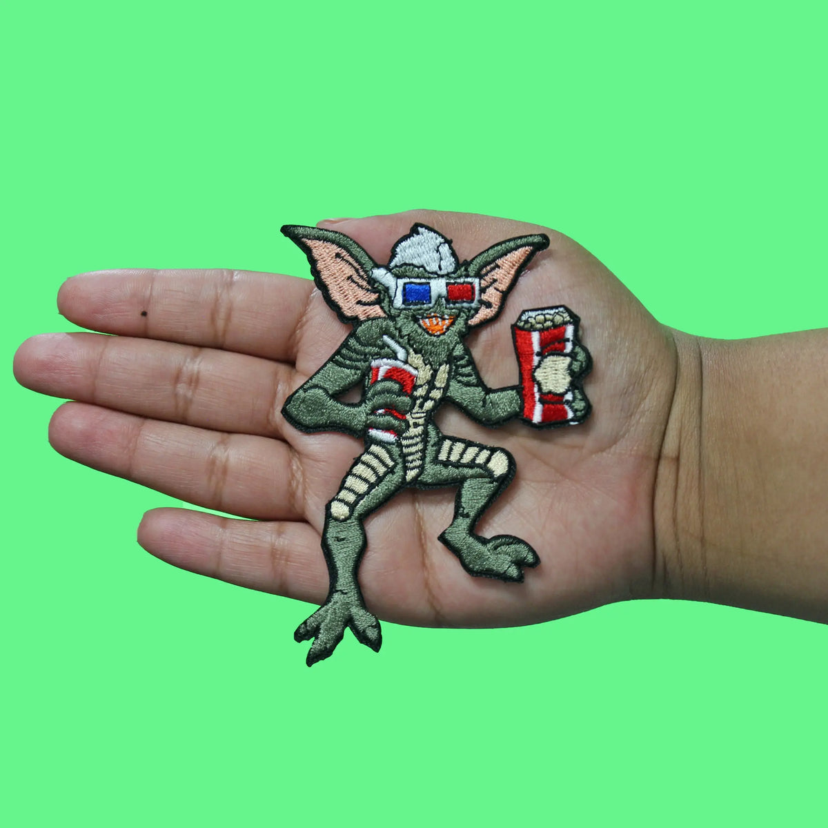 Gremlins Stripe Character Patch Classic Comedy Movie Embroidered Iron-On