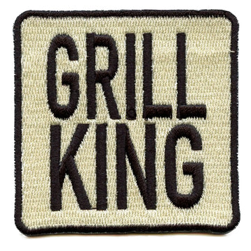 Grill King Cooking Patch Fathers Day Hobby