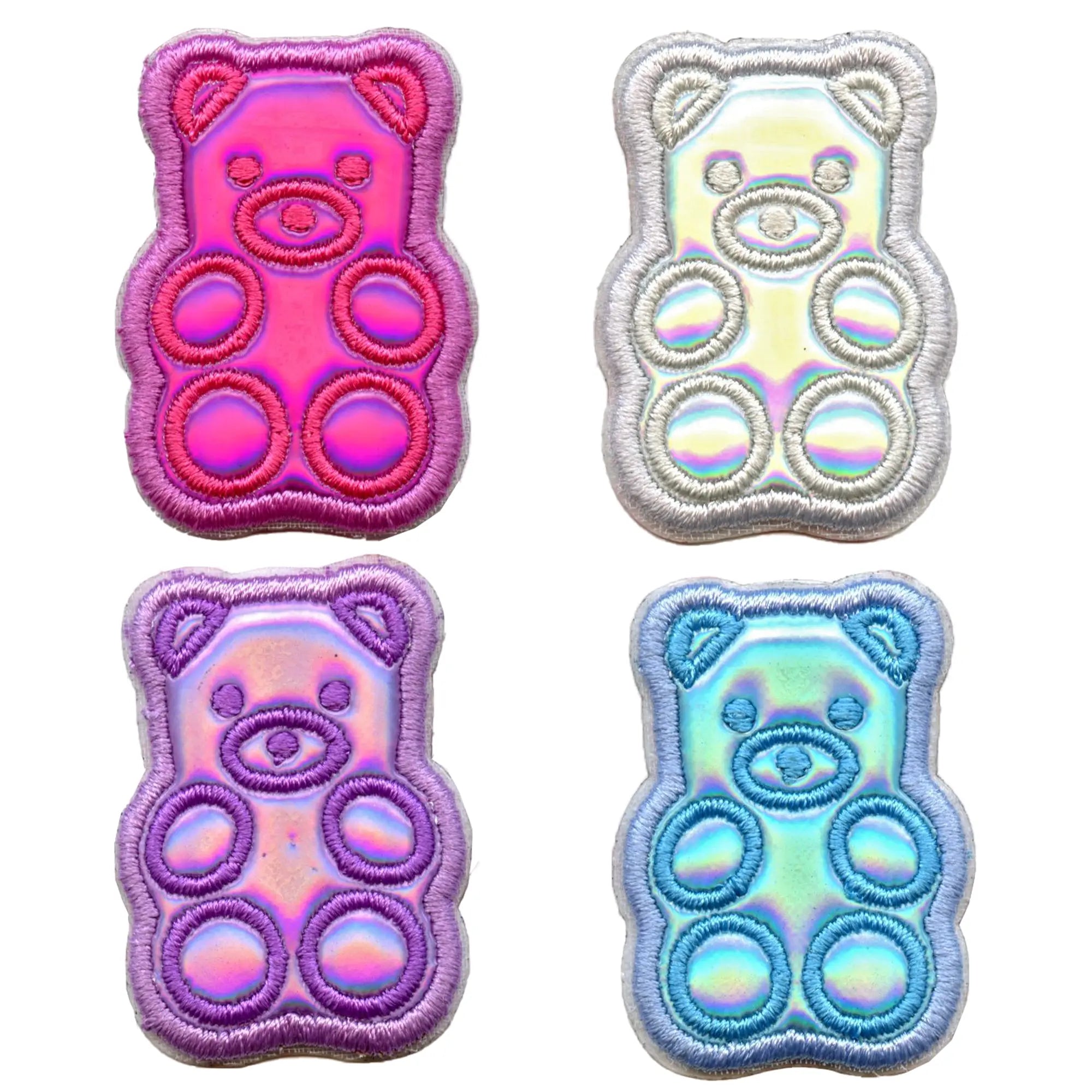 Gummy Teddy Bear's Patch Animal Mini Set Applique Embroidered Iron On