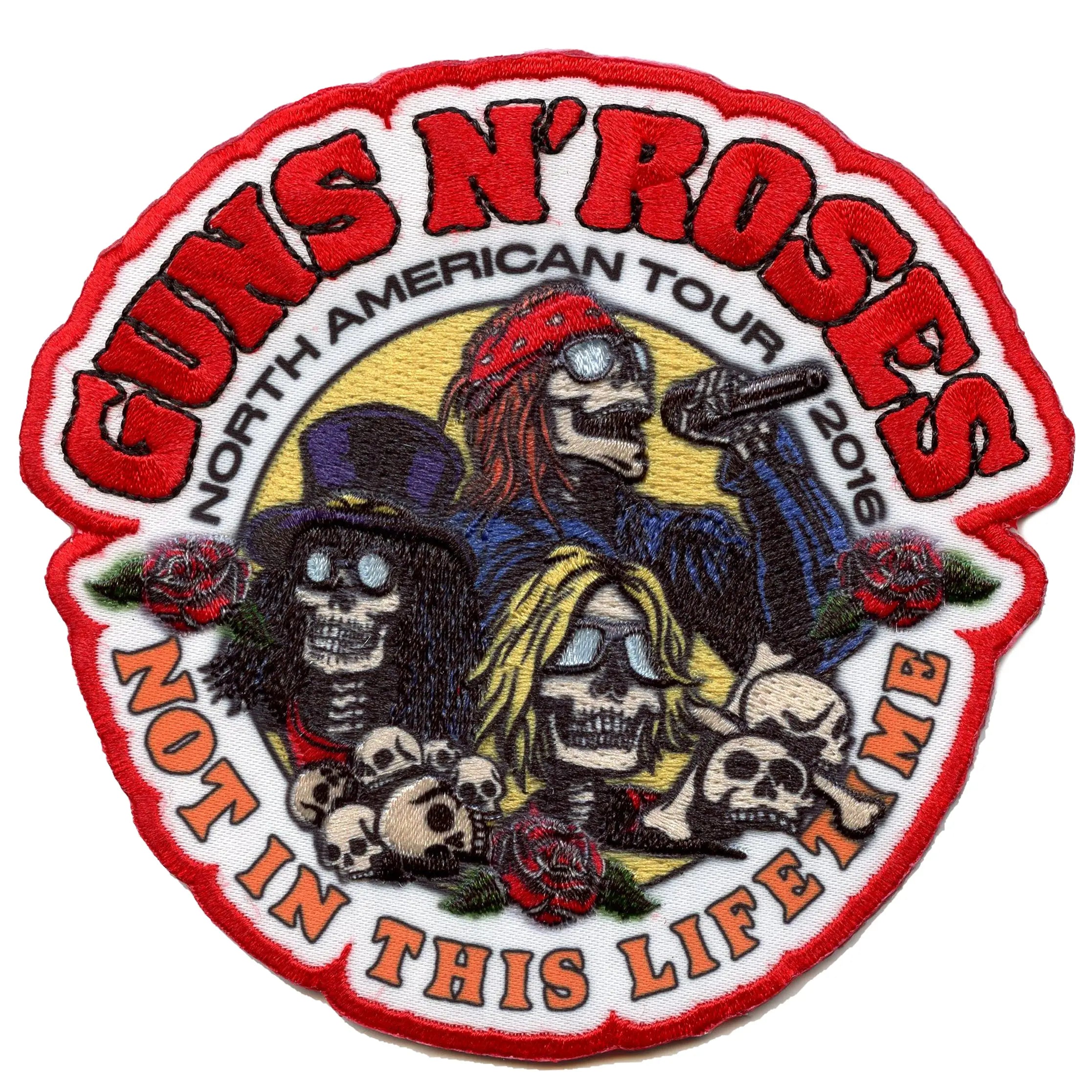 Guns N Roses Patch Not In This Lifetime Sublimated Embroidered Iron On