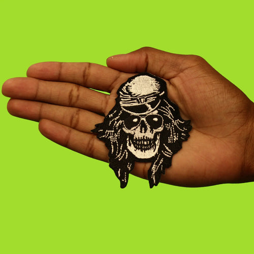 Guns N' Roses Patch Axel Rose Skull Embroidered Iron On