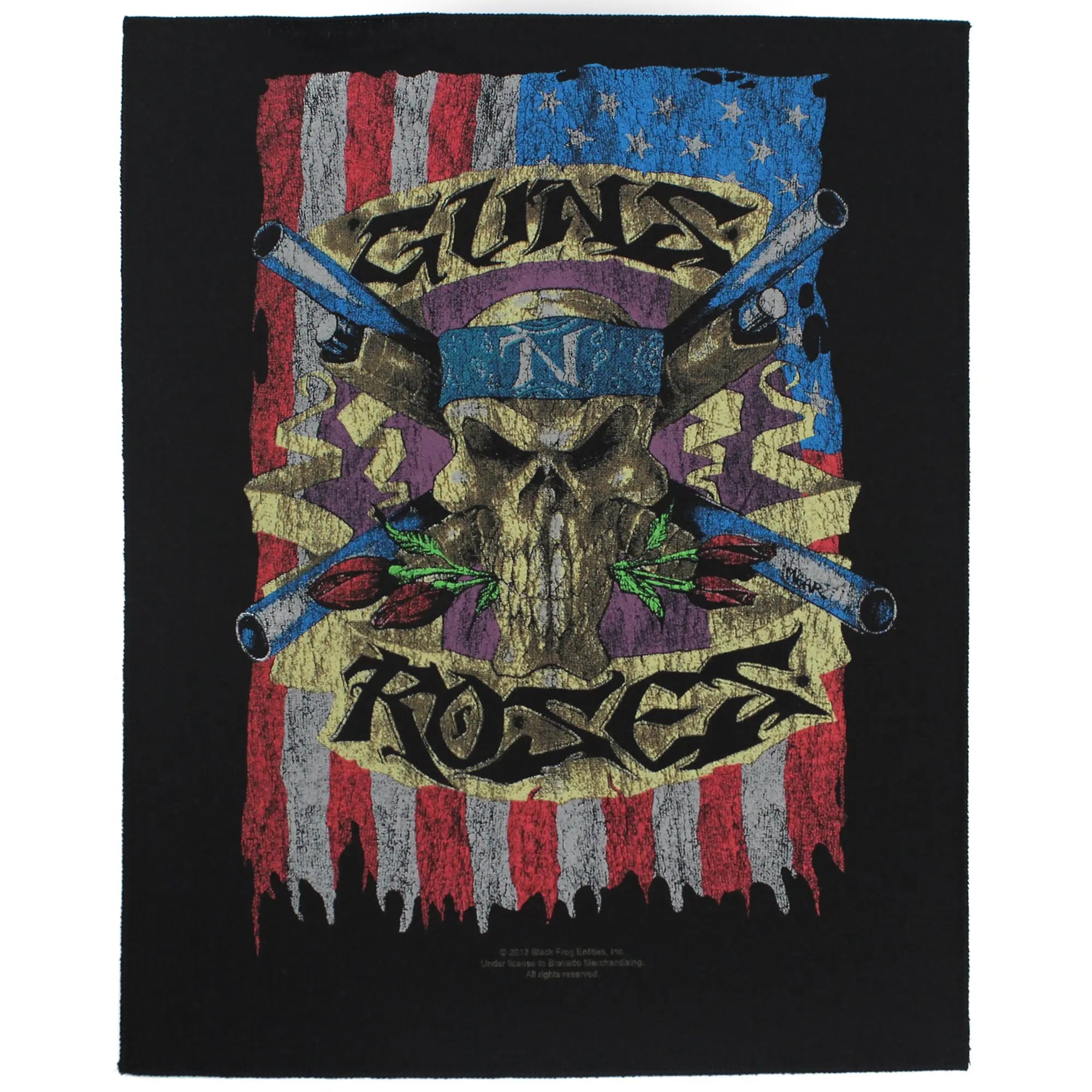 Guns N' Roses Skull Flag Patch Rock Band XL DTG Printed Sew On – Patch ...