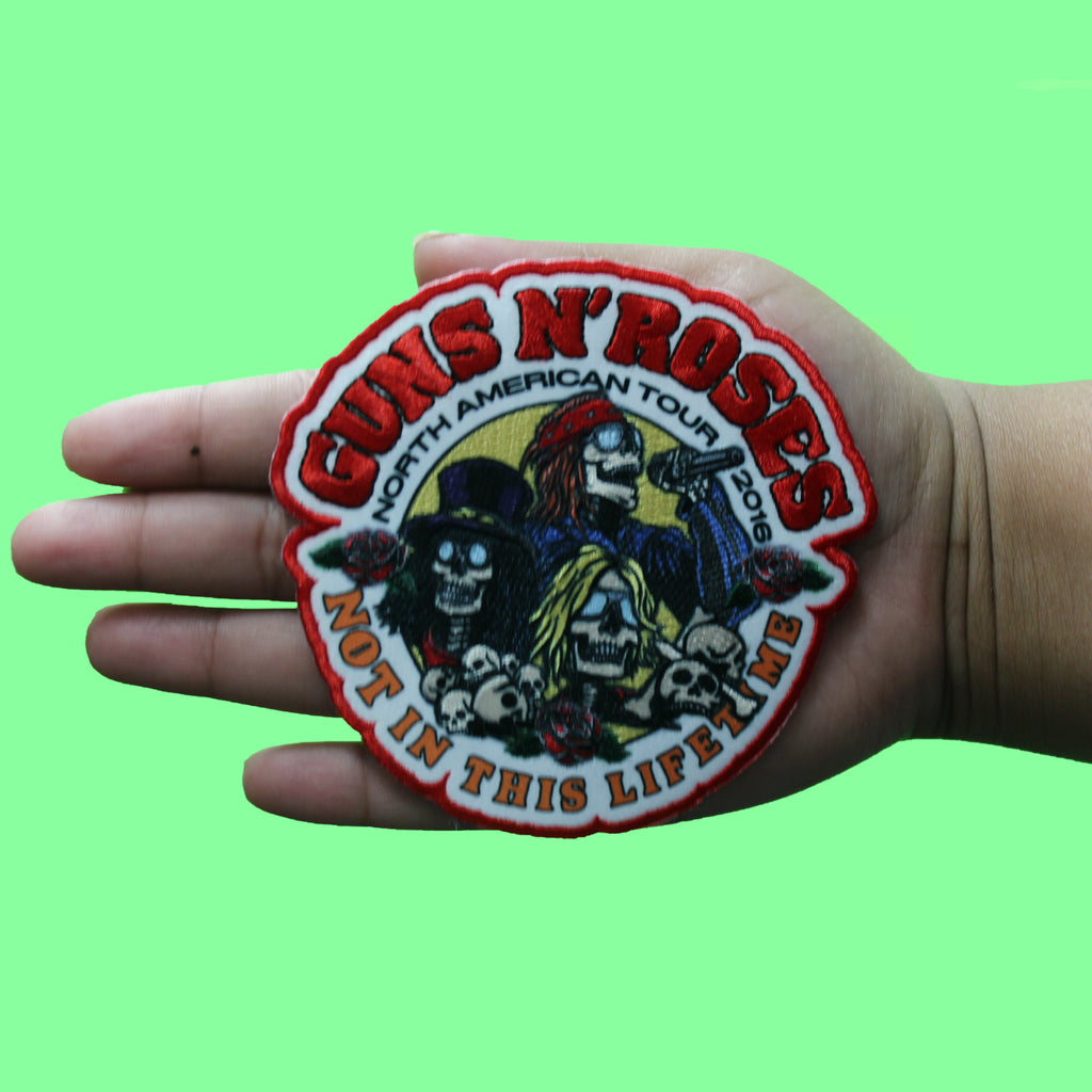 Guns N Roses Patch Not In This Lifetime Sublimated Embroidered Iron On