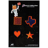 H-Town 4 Pack Patch Mini Sports Texas Embroidered Iron On