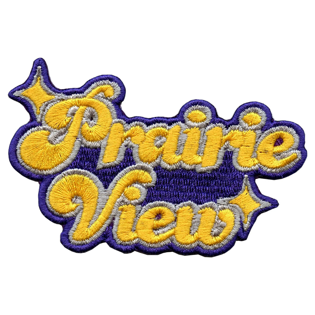 HBCU College Script Patch Purple/Gold School Pride Embroidered Iron On