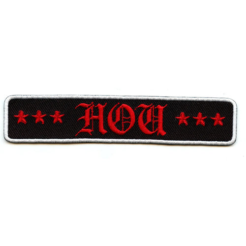 HOU Old English Patch Houstonian Script Embroidered Iron On