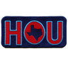 HOU Script Texas Patch Houstonian State Logo Embroidered Iron On