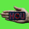HOU Script Texas Patch Houstonian State Logo Embroidered Iron On