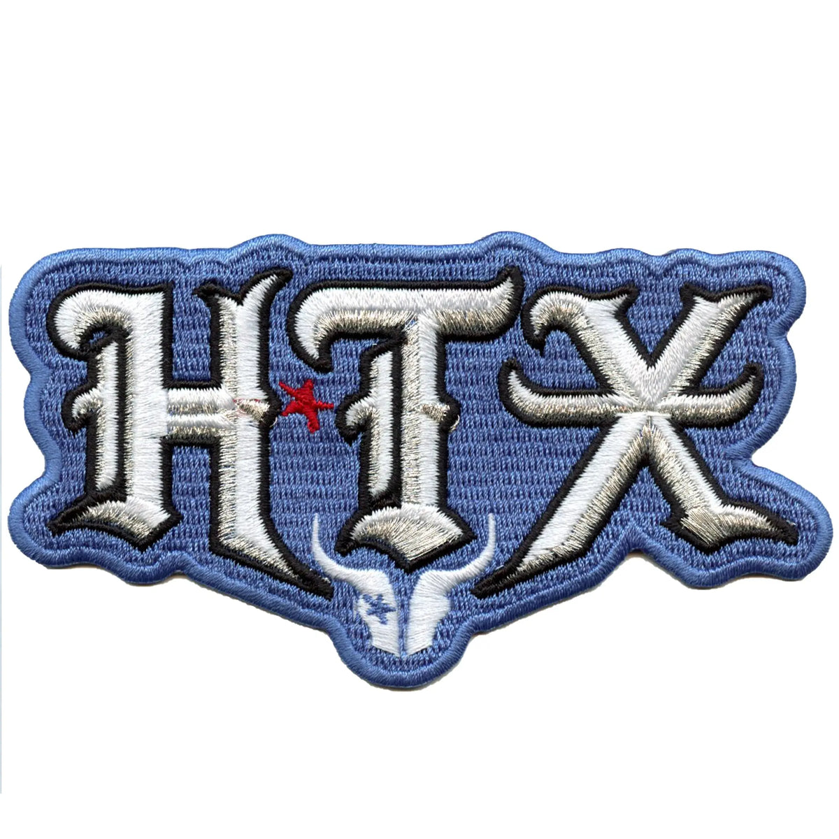 HTX Bull Rivalry Patch Houston Sports Football Embroidered Iron On