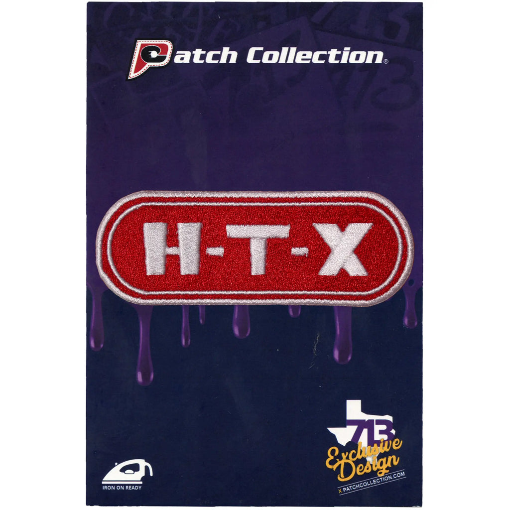 HTX Market Logo Patch Houston Parody Store Embroidered Iron On