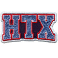 HTX Football Glitter Patch Texas Sports Pride Embroidered Applique Iron On