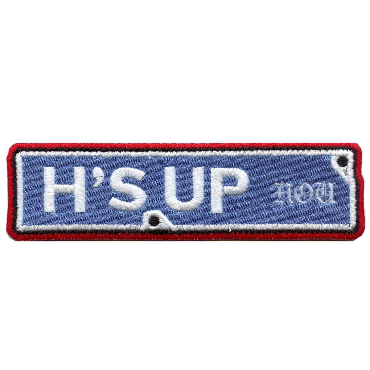 H's Up HOU Patch Texas License Plate Embroidered Iron On
