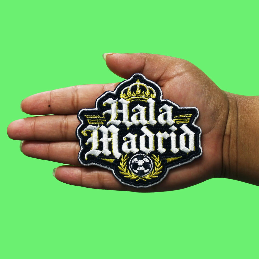 Hala Madrid Soccer Patch Spain Fútbol 1902 Embroidered Iron-On