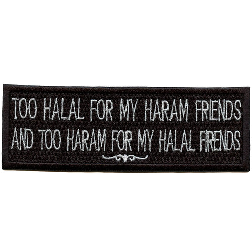 Halal For My Haram Patch Arabic Muslim Friends Embroidered Iron On