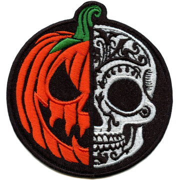 Halloween Pumpkin Skull Patch Spooky Evil Cute Embroidered Iron On