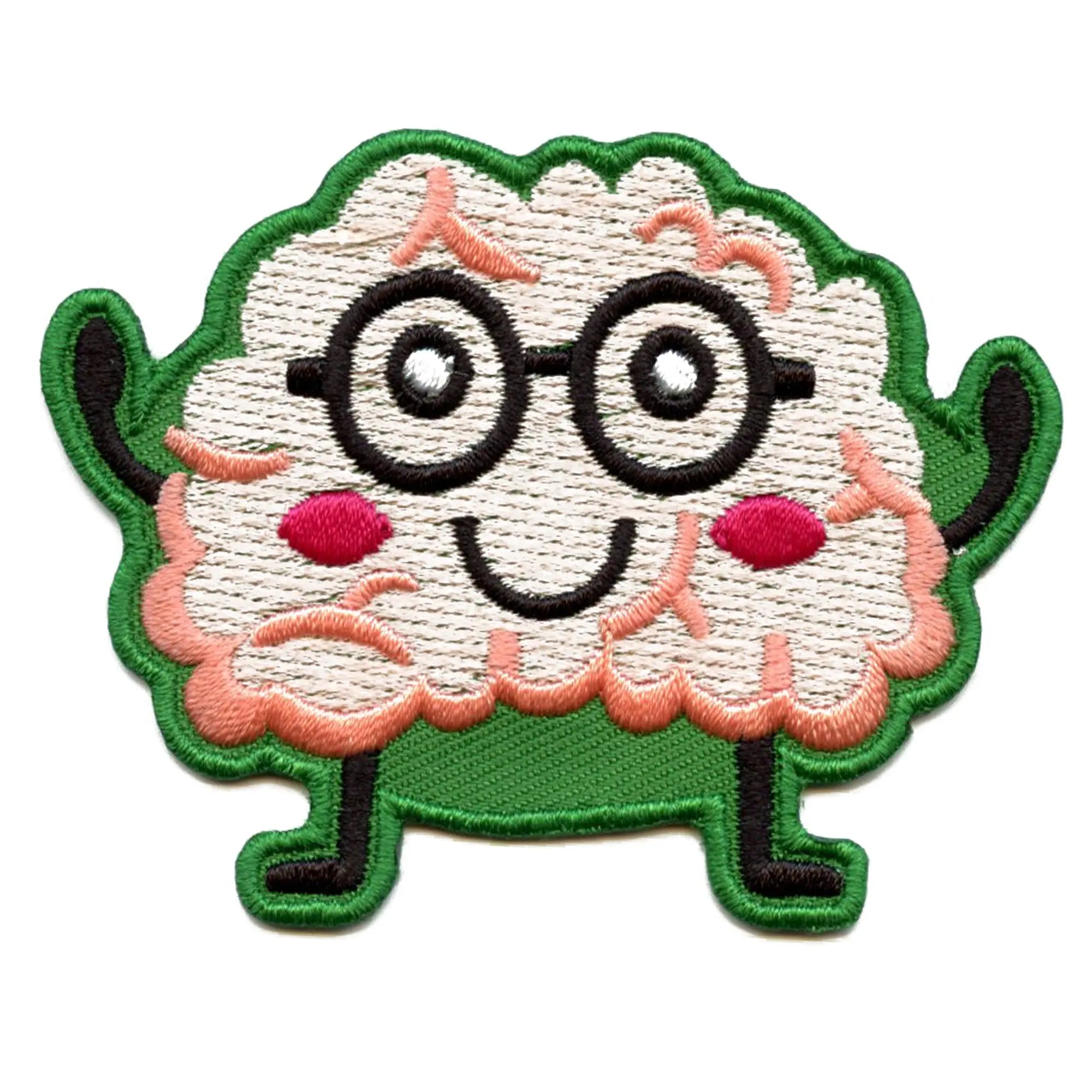 Brain Patch Happy Smiling Brain Patch Science Anatomy Health Embroidered Iron On ...