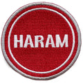 Haram Script Round Patch Arabic Islam Culture Embroidered Iron-On