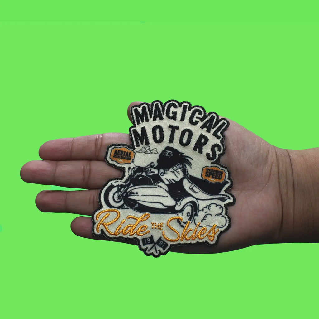 Harry Potter Hagrid Patch Magical Motors Motorcycle Sublimated Embroidery Iron On