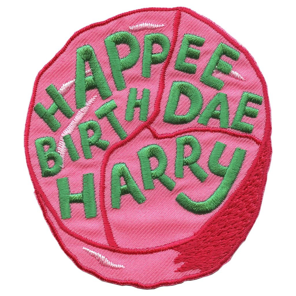 Harry Potter Movie Patch Happee Birthdae Cake Embroidered Iron On