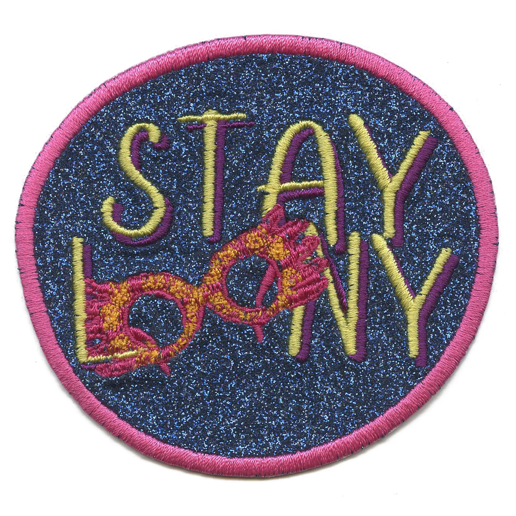 Wizard Whimsical Movie Patch Stay Looney GLasses  Embroidered Iron On