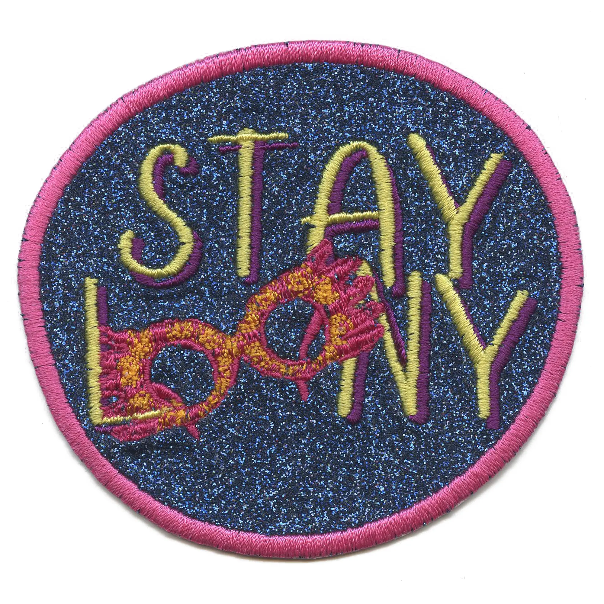 Wizard Whimsical Movie Patch Stay Looney GLasses  Embroidered Iron On