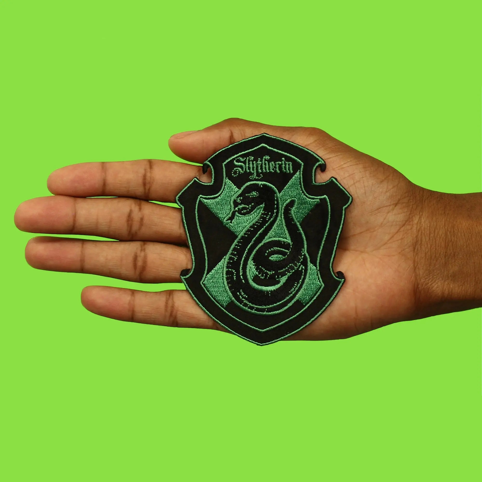 Harry Potter Slytherin Patch Snake House Crest Embroidered Iron On