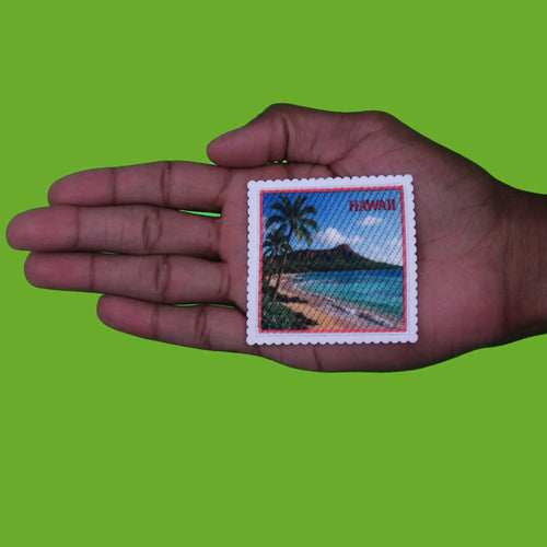 Hawaii World Mail Patch Island Travel Stamp Sublimation Iron On