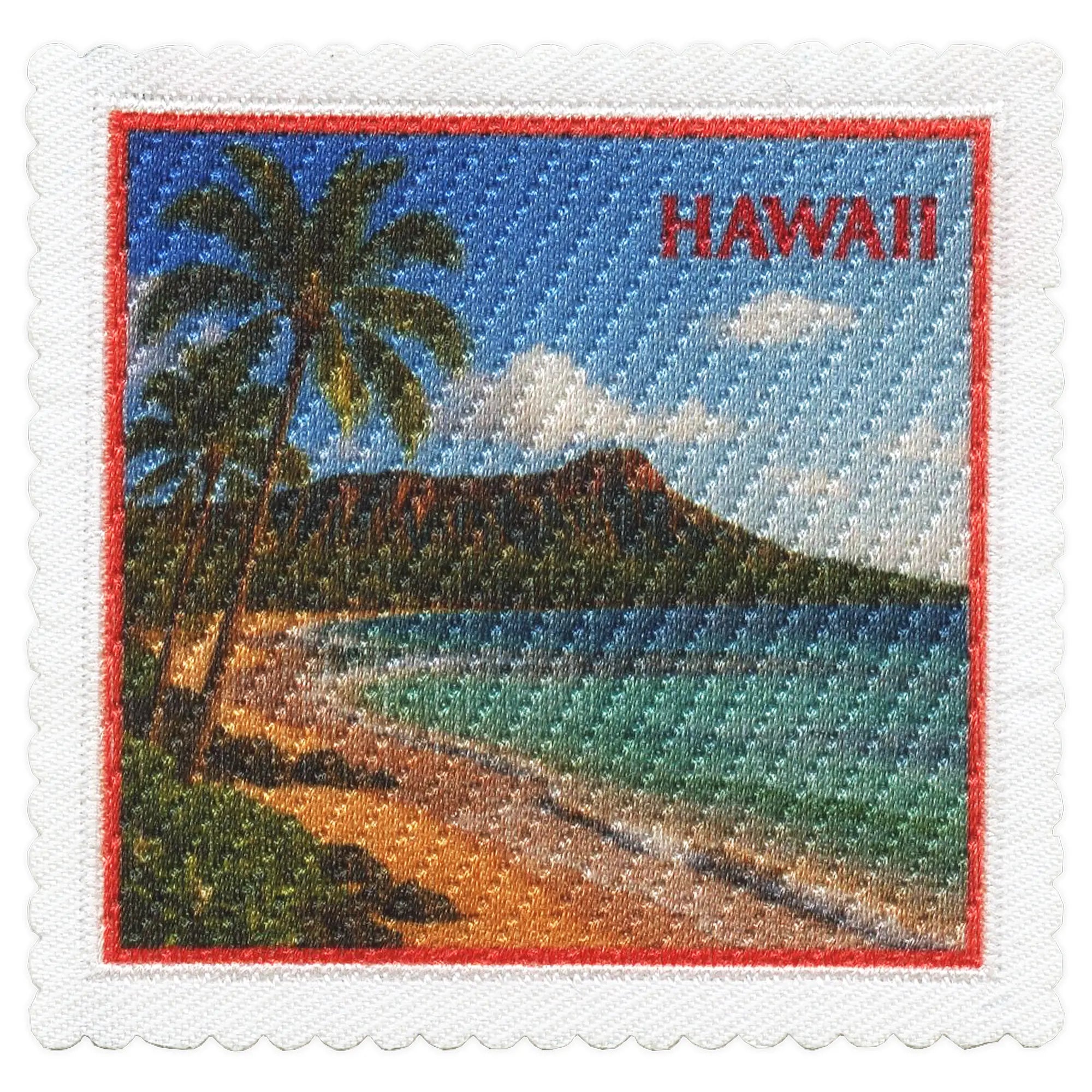 Hawaii World Mail Patch Island Travel Stamp Sublimation Iron On