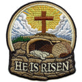 He Has Risen Patch Religious Bibical Story Embroidered Iron On