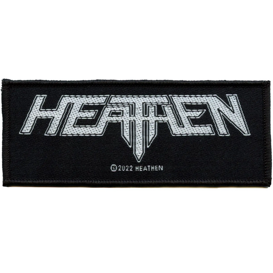 Heathen Rock Band Patch Strip Name Logo Woven Iron On