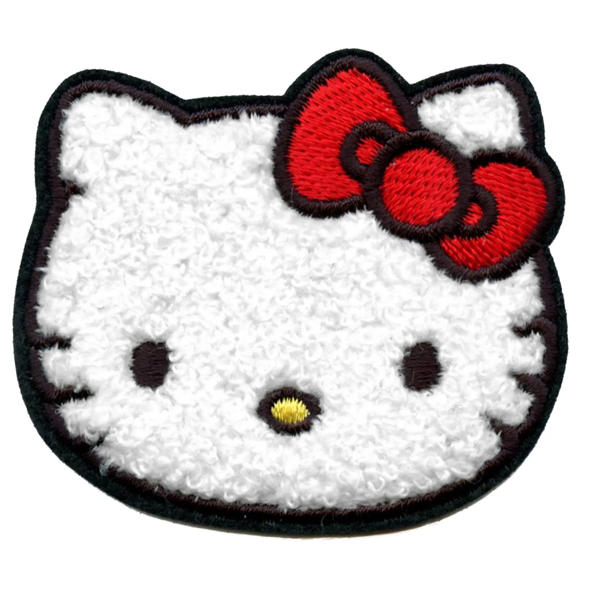 Écusson Hello Kitty Head Shot Iconic Red Bow Chenille Iron On