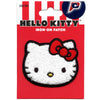 Hello Kitty Head Shot Patch Iconic Red Bow Chenille Iron On