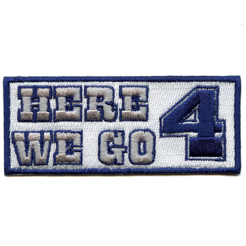 Here We Go Patch 4 Sports Fan Embroidered Iron On