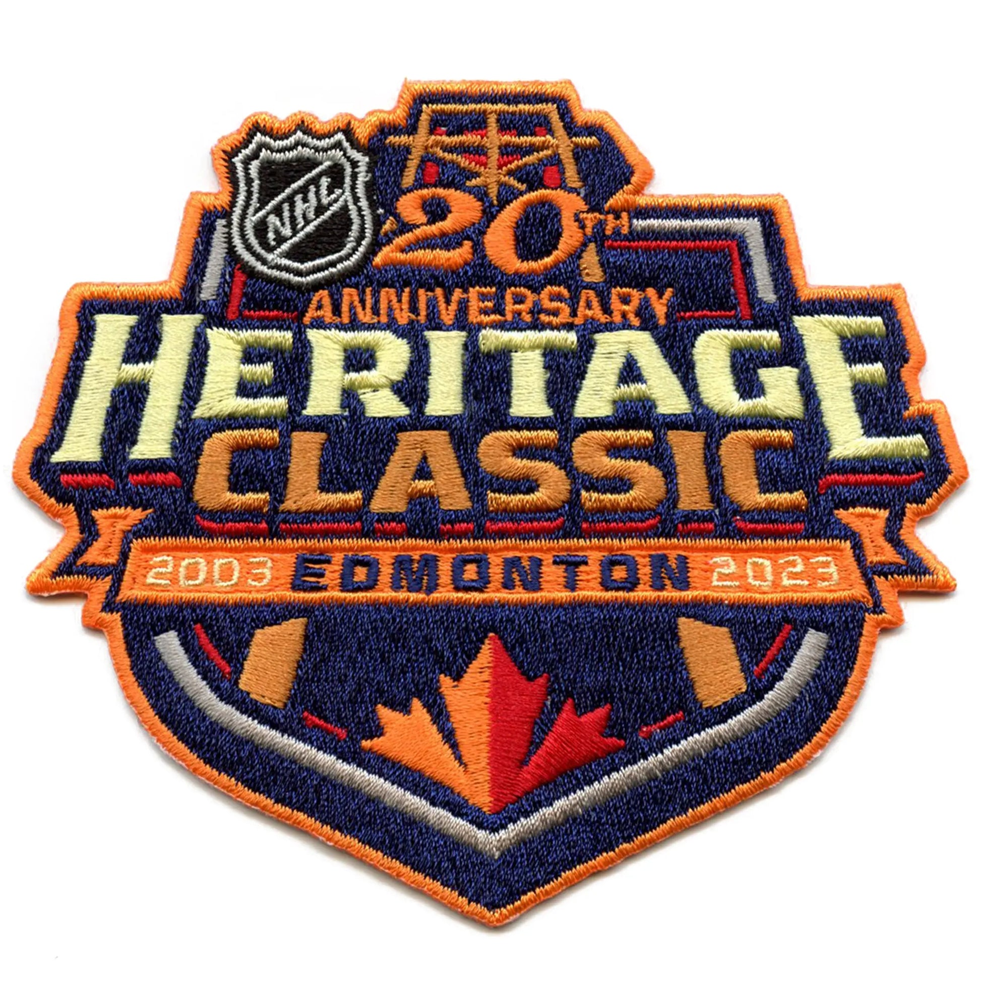 2023 NHL Tim Hortons Heritage Classic Jersey Embroidery Patch Edmonton Oilers Calgary Flames
