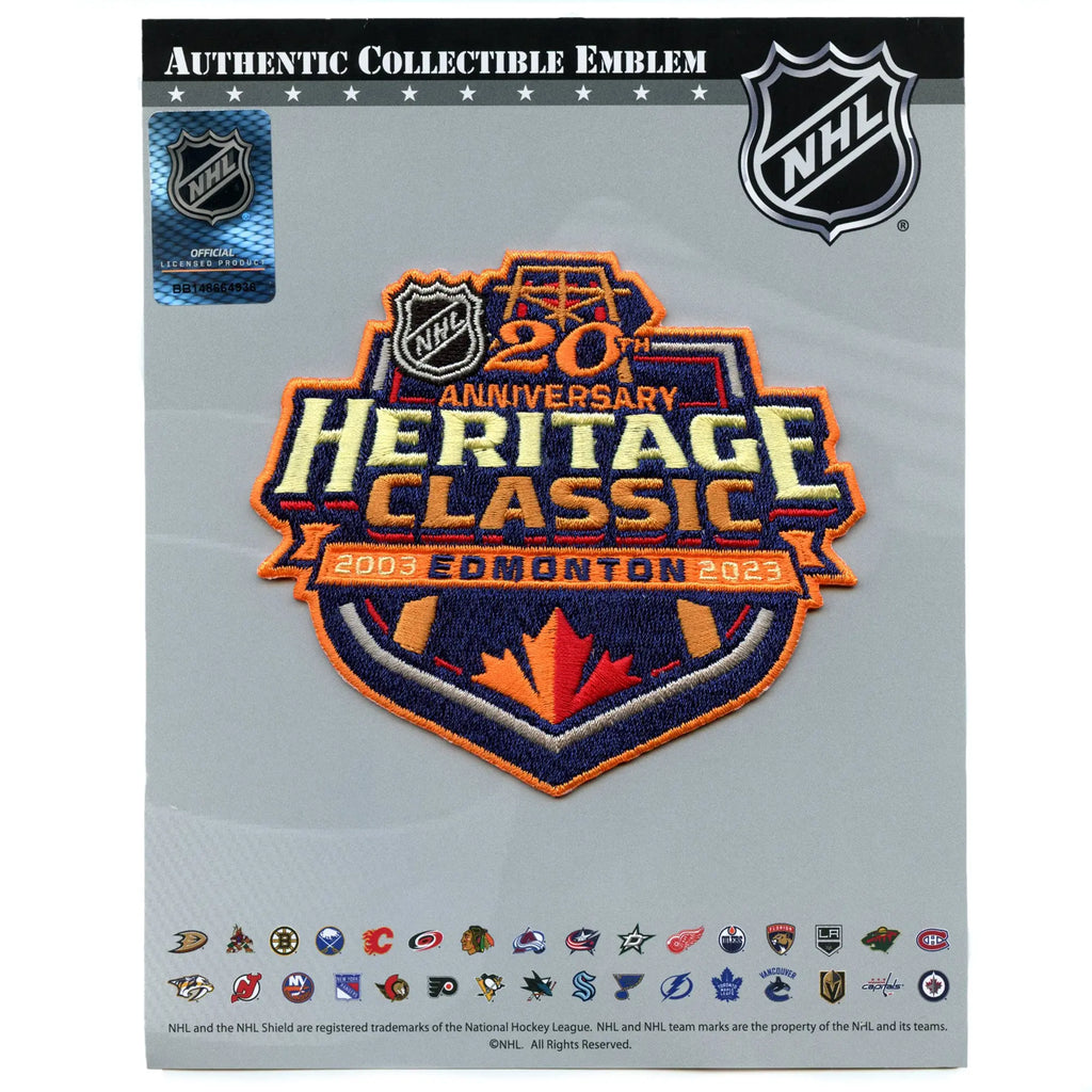 2023 NHL Tim Hortons Heritage Classic Jersey Embroidery Patch Edmonton Oilers Calgary Flames