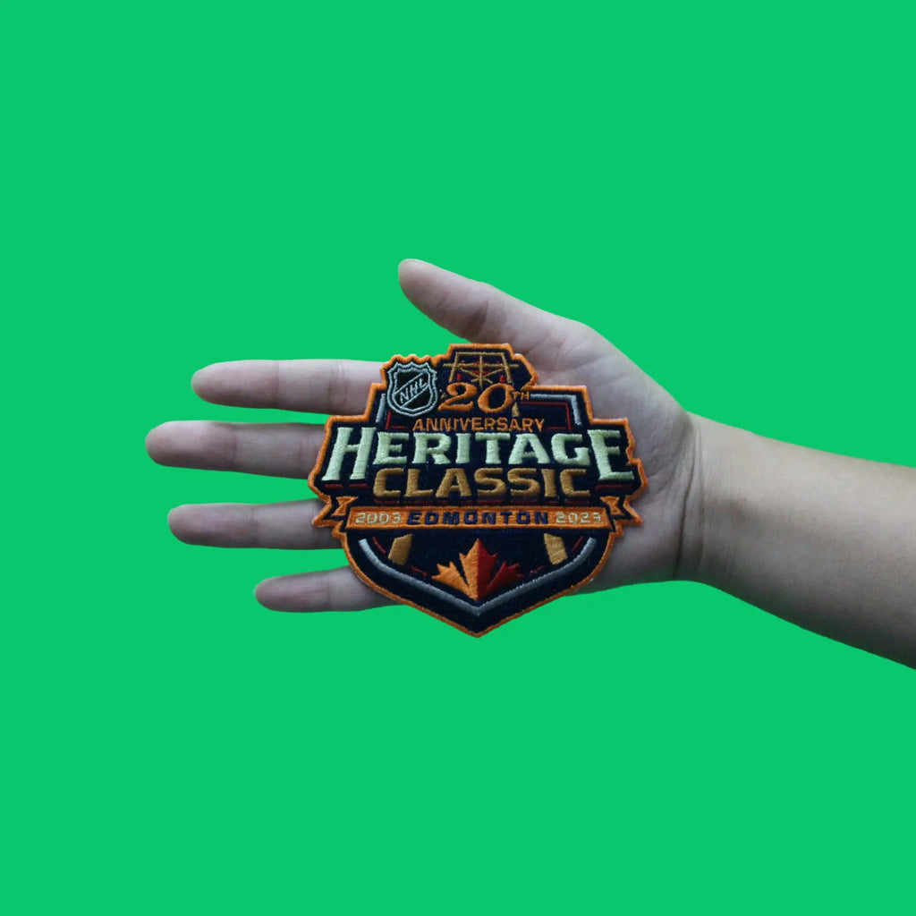 2023 NHL Tim Hortons Heritage Classic Jersey Embroidery Patch Edmonton Oilers Calgary Flames