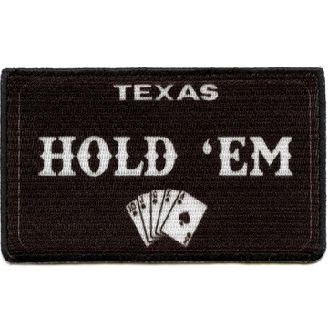 Hold 'Em License Plate Patch Hip Hop Texas Song Embroidered Iron On