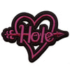 Hole Pink Arrow Heart Patch 90's Rock Embroidered Iron On