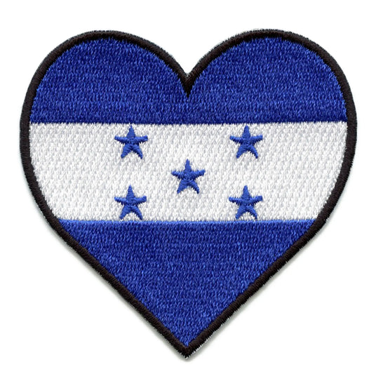 Honduras Heart Flag Patch Hispanic Country Catracho Embroidered Iron on