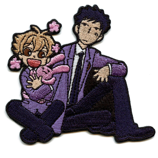 Ouran High School Host Club Patch Honey And Mori Sitting Embroidered Iron On