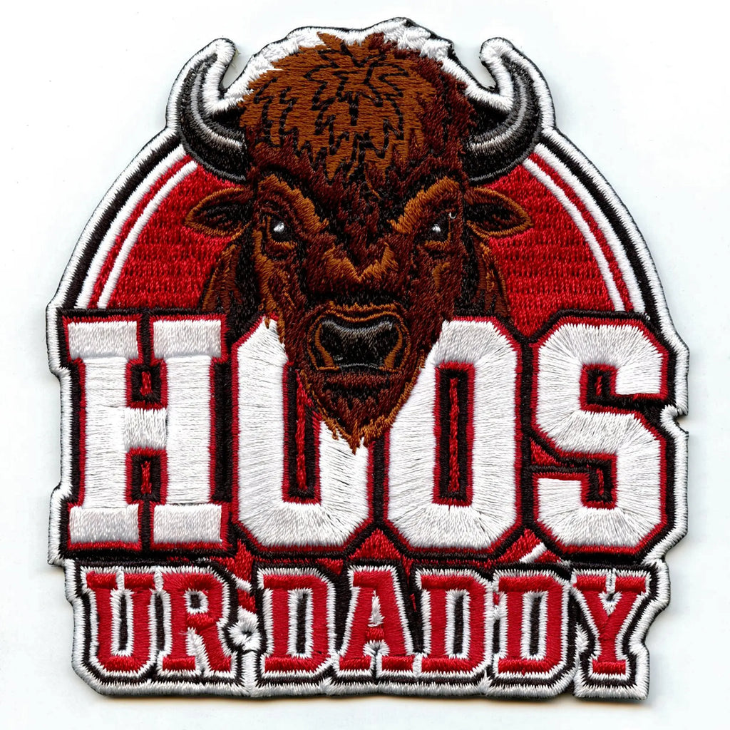 Hoos Ur Daddy Patch Football College Mascot Embroidered Iron On