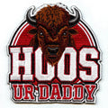 Hoos Ur Daddy Patch Football College Mascot Embroidered Iron On