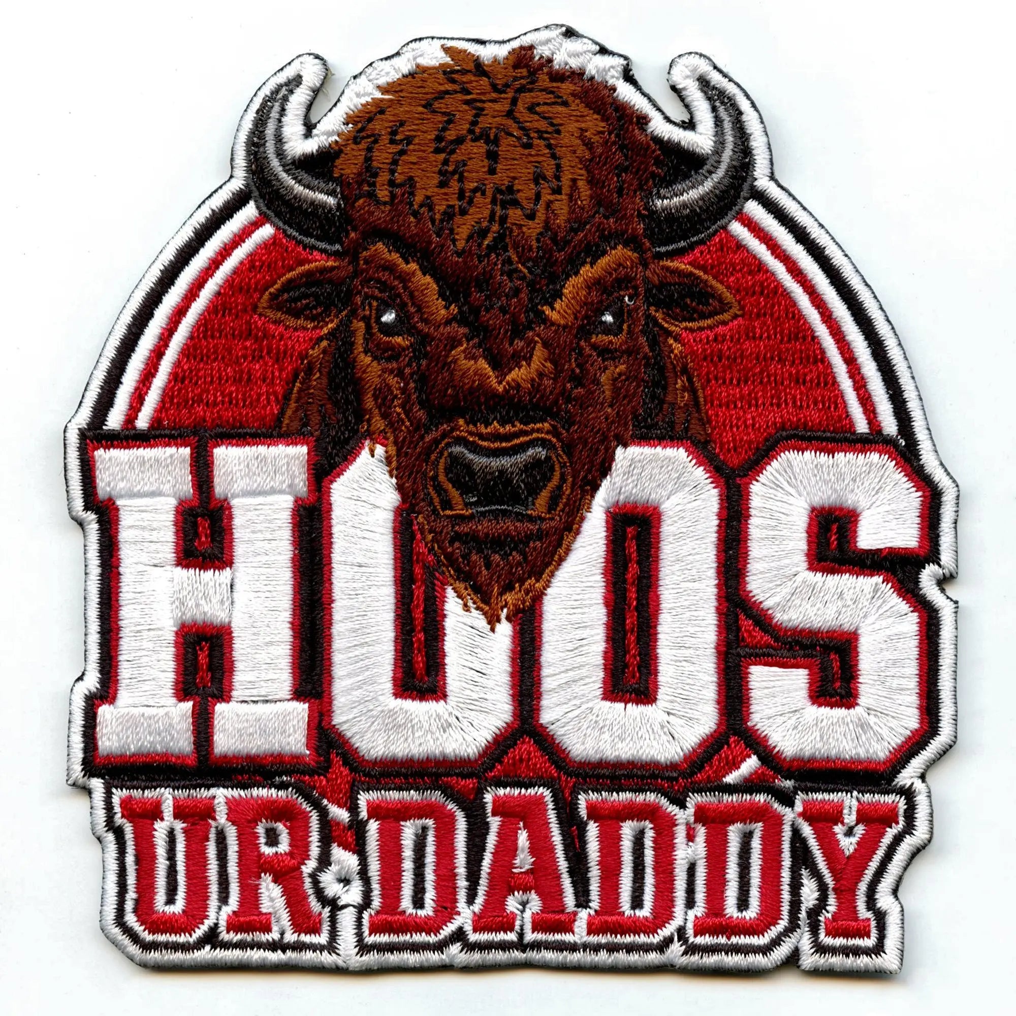Hoos Ur Daddy Patch Football College Mascot Embroidered Iron On