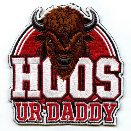 Hoos Ur Daddy Patch Football College Mascot Embroidered Iron On