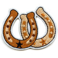 Horse Shoes Rodeo Patch Western Country Culture Embroidered Iron On