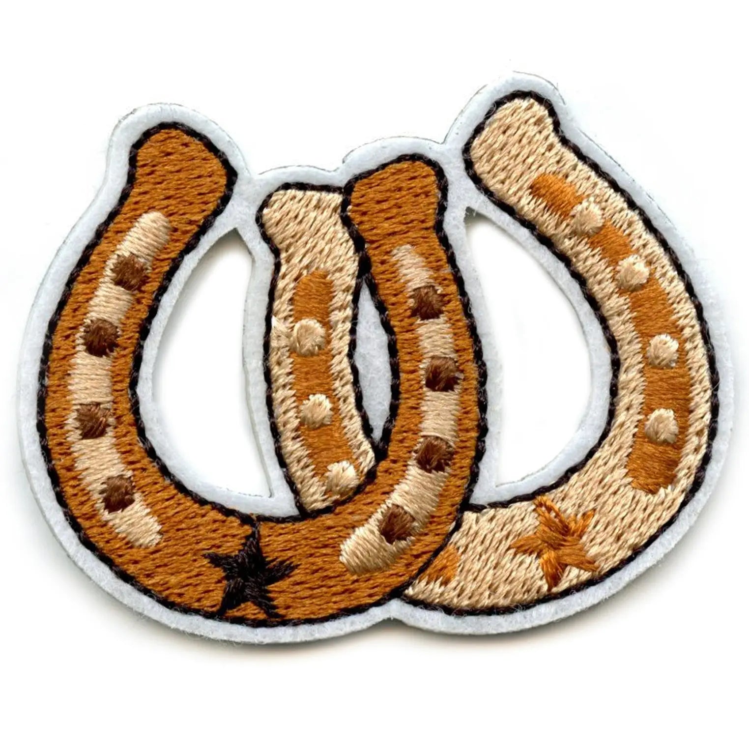 Horse Shoes Rodeo Patch Western Country Culture Embroidered Iron On