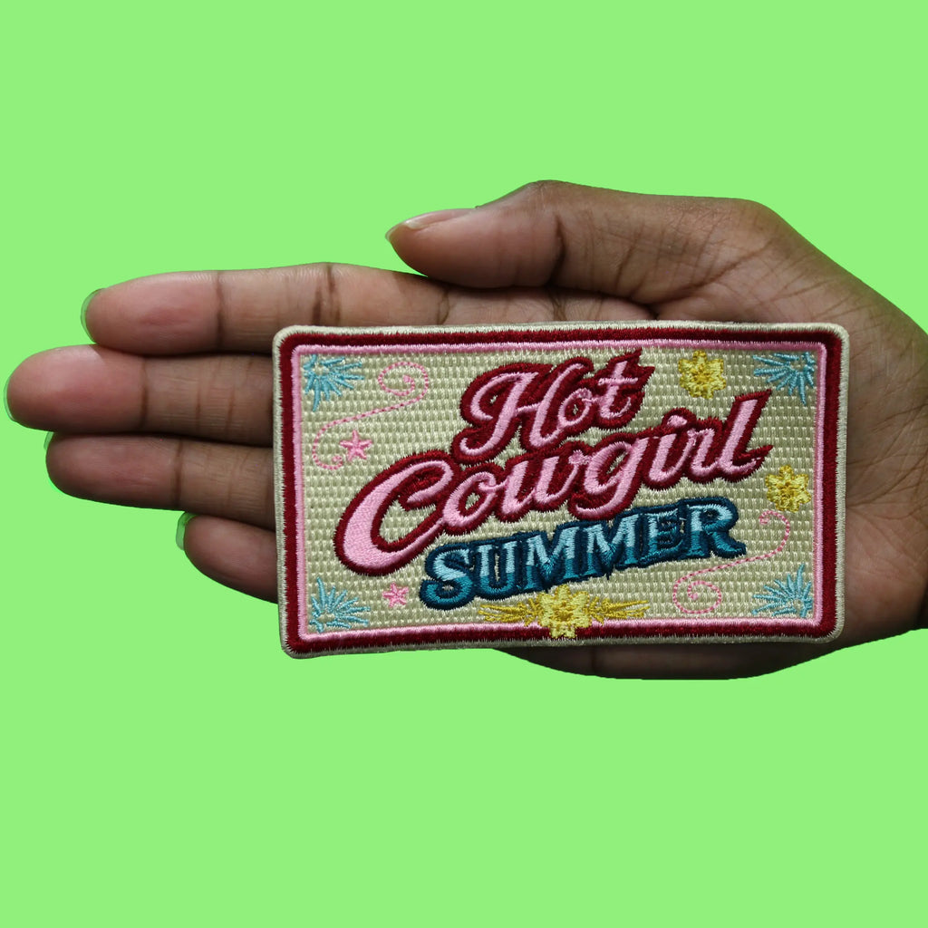 Hot Cowgirl Summer Patch Girly Western Aesthetic Embroidered Iron On