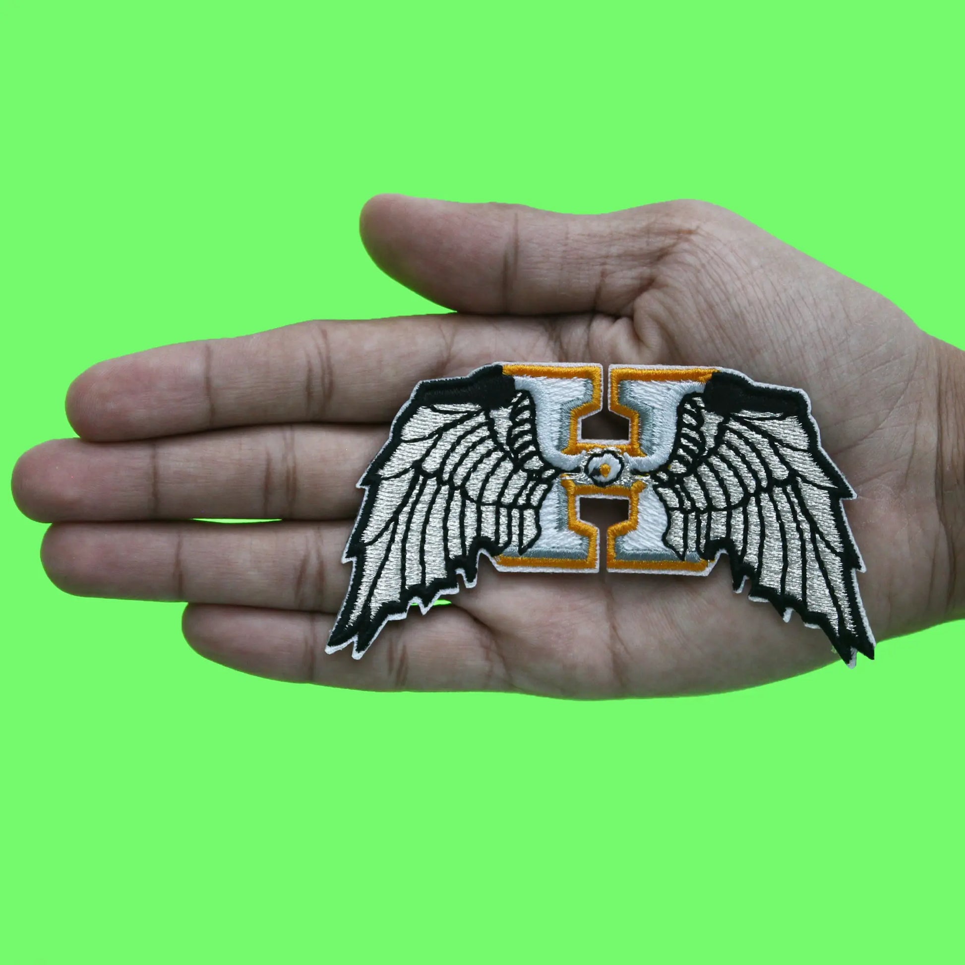 Houston Biker Wings Patch Ride Motorcycle Culture Embroidered Iron On