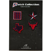 Houston Football 4 Pack Mini Set Patch Texas Bull Star Embroidered Iron On