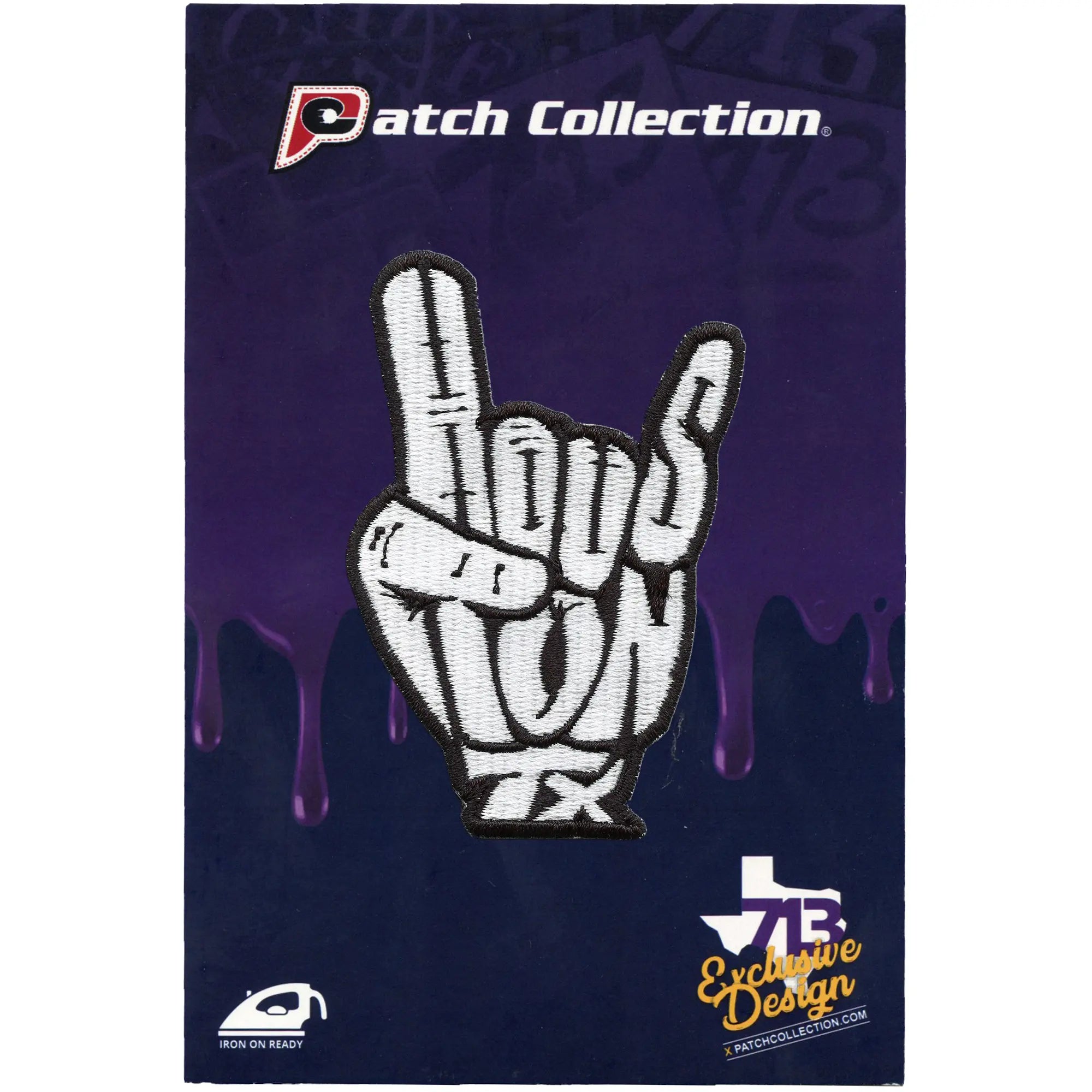 Houston H Hand Script Patch City Pride Text Embroidered Iron On